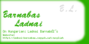 barnabas ladnai business card